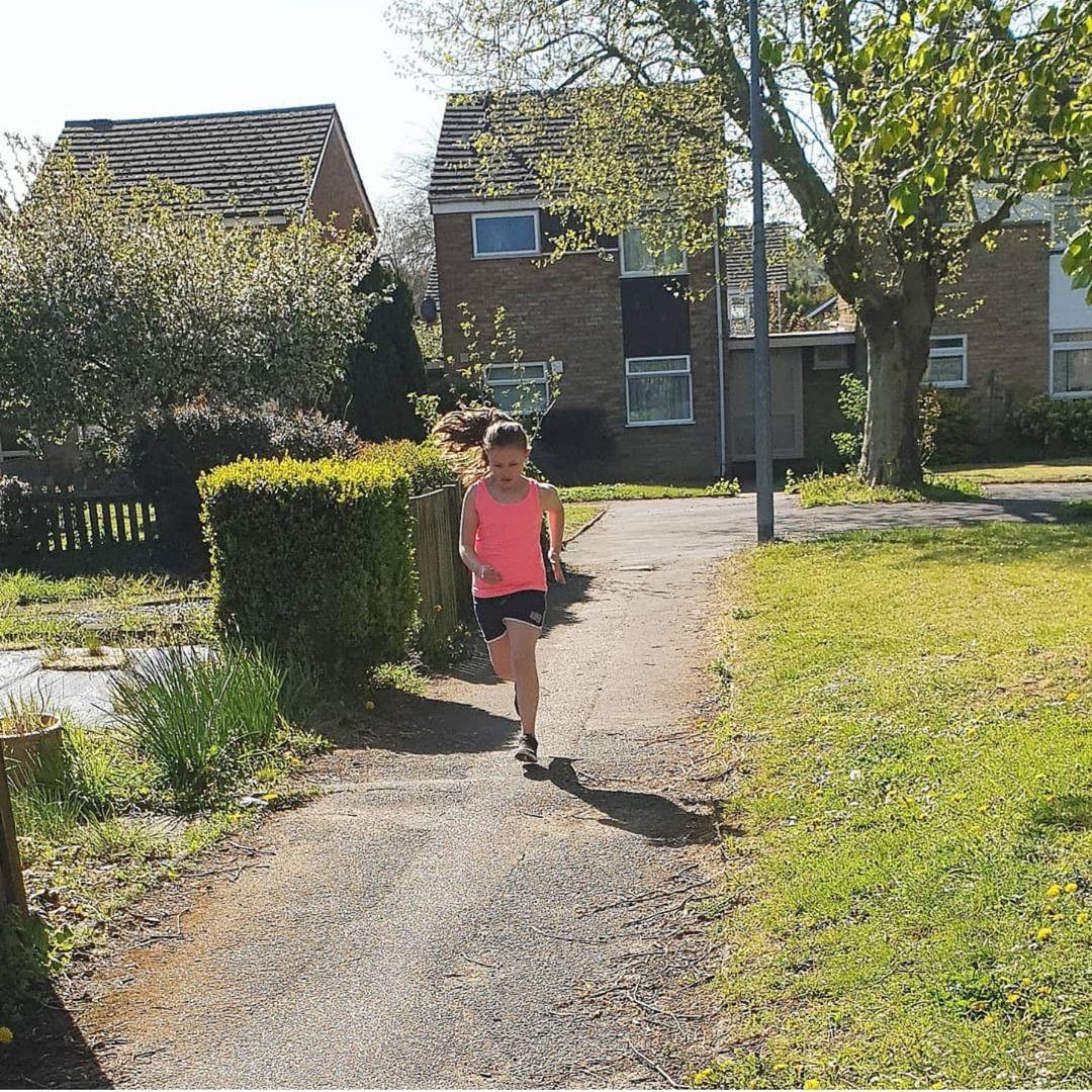 Tilly has been trying to raise some money for the NHS by running 100 laps of the square near her house. She has already more than doubled her goal of £100!
